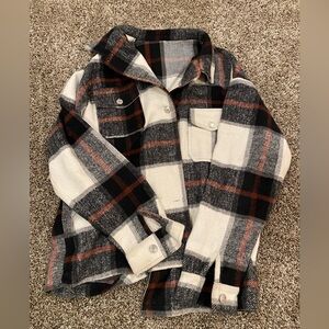 Boutique plaid shacket jacket western trendy